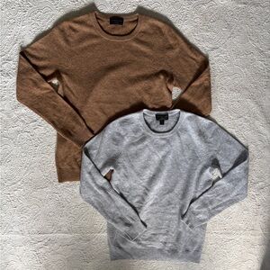 Set of 2 Women’s Charter Club 100% cashmere Sweaters- Brown & Gray - size Small